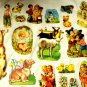 Vintage Children Animals Diecut Cutouts 65 Piece Lot Paper Flowers 1950s