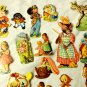 Vintage Children Animals Diecut Cutouts 65 Piece Lot Paper Flowers 1950s