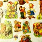 Vintage Children Animals Diecut Cutouts 65 Piece Lot Paper Flowers 1950s