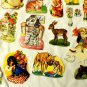 Vintage Children Animals Diecut Cutouts 65 Piece Lot Paper Flowers 1950s