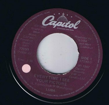 Luba Every Time I See Your Picture 45 rpm Raven's Eyes