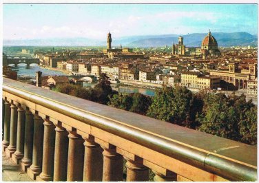 Italy Postcard Firenze Florence Panorama