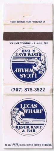 Matchbook Cover Lucas Wharf Restaurant & Bar Bodega Bay California