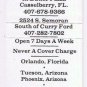 Matchbook Cover Clicks Pool Orlando Florida