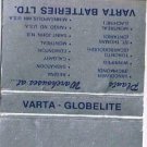 Advertising Matchbook Cover Varta Batteries
