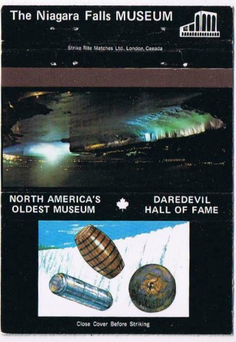 Matchbook Cover Niagara Falls Museum Barrels Daredevil The Falls