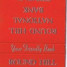 Matchbook Cover Round Hill National Bank Round Hill Virginia Red