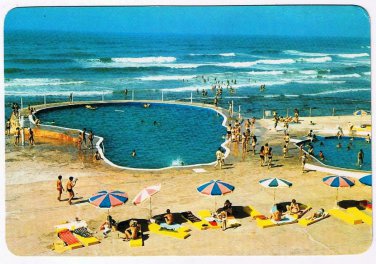 Africa Postcard Morocco Casablanca Sunbathing Pool and Beach Ocean
