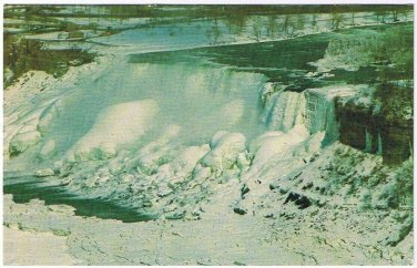 Niagara Falls New York Postcard Niagara Falls In Winter