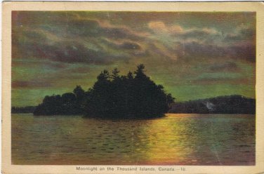 Postcard Moonlight On The Thousand Islands Ontario Canada