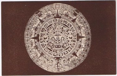 Postcard Hayden Planetariun New York Aztec Calendar Stone In Copenican Chamber