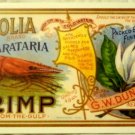 Postcard Magnolia Shrimp Can Label Replicas New Orleans Louisiana Biloxi
