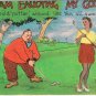 Postcard Comic Enjoying My Golf Putter Around All Summer