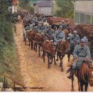 Postcard WWI Bringing Up The Guns At Verdun French Army