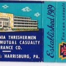 Matchbook Cover Pennsylvania Threshermen & Farmers Casualty Insurance Harrisburg