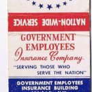 Matchbook Cover Government Employees Insurance Company Washington DC