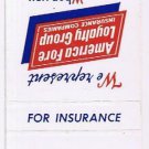 Matchbook Cover Leroy Lamar Agency Insurance Hawkesville Kentucky