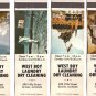 Illinois Matchbook Cover Elgin West Boy Laundry Dry Cleaning Set of 4