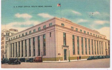 Indiana Postcard South Bend US Post Office