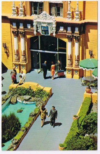 California Postcard Monterey Hotel San Carlos
