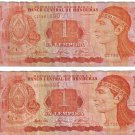 Honduras 1 Lempira Issue 2003 Lot of 2