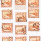 Cyprus King George VI 1 Piastre Stamps (12) Used VG
