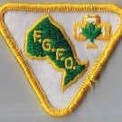 For Good Friends Only Ontario Map Maple Leaf Iron On Sew On Patch 3" x 3"