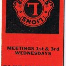 Matchbook Cover Orange Blue Mountain Lions Club Harrisburg Pennsylvania