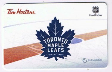 Tim Horton's 2016 Gift Card NHL Toronto Maple Leafs No Value