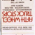 Ontario Matchbook Cover Fifth Wheel Truck Stops Country House Restaurants
