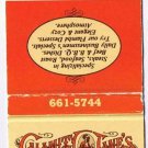 Matchbook Cover Calamity Jane's Steak & Seafood House Toronto Ontario