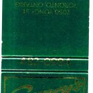 Matchbook Cover Gregorys Toronto Ontario