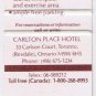 Matchbook Cover Best Western Carlton Place Hotel Toronto Ontario