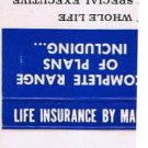 Matchbook Cover Montgomery Ward Life Insurance Company Chicago Illinois