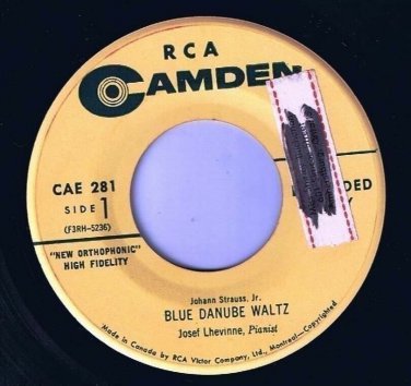 Josef Lhevinne Pianist Blue Danube Waltz 45 rpm Polonaise In A Flat