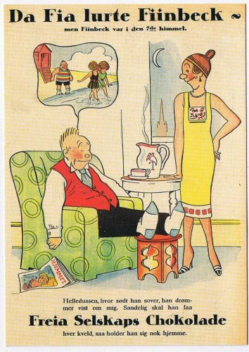 Postcard When Fia Fooled Fiinbeck Freia Selskaps Chokolade