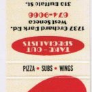 Matchbook Cover Nino's Pizza West Seneca & Village Of Hamburg New York