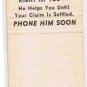 Matchbook Cover W E Gibson Insurance James B Bond Associate Navasota Texas
