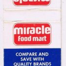 Matchbook Cover Miracle Food Mart Toronto Ontario