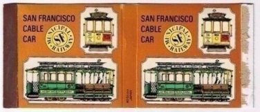 San Francisco's Cable Car Municipal Railway Matchbox Made in Japan