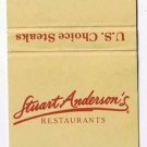 Matchbook Cover Stuart Andersen Restaurants Nationwide