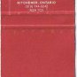 Ontario Matchbook Cover Kitchener Conestoga Inn The Hub