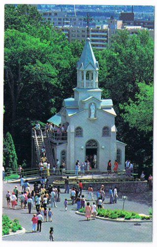 Quebec Laminated Postcard RPPC St Joseph's Oratory First Chapel