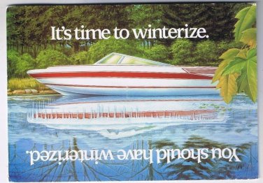 Advertising Postcard Boat Time To Winterize