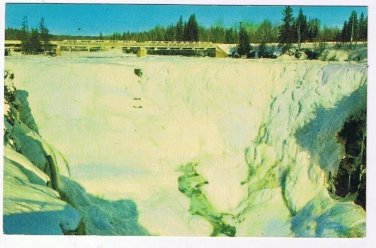 Ontario Postcard Lakehead Kakabeka Falls In Winter Kaministiquia River