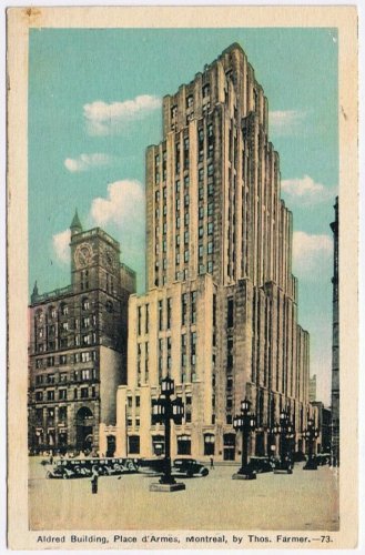 Postcard Aldred Building Place d'Armes Montreal Thomas Farmer