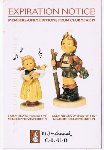 Advertising Postcard Hummel Expiration Notice Club Year 19