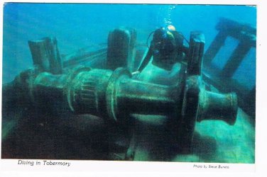 Ontario Postcard Diving Tobermory Sweepstakes Big Tub Harbour Sunk 1896