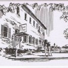 Niagara On The Lake Ontario Postcard Pillar and Post Restaurant Drawing