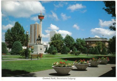 Alberta Postcard Calgary Central Park Downtown Calgary Tower